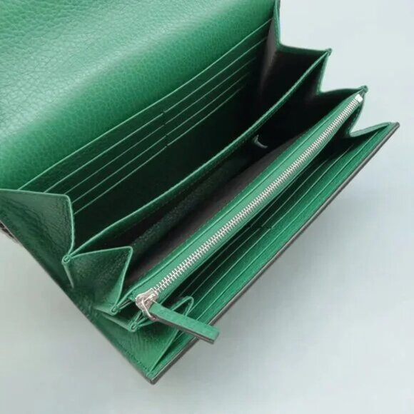 100% Authentic GUCCI Dionysus Chain Wallet Green Leather Shoulder Bag - Picture 10 of 12